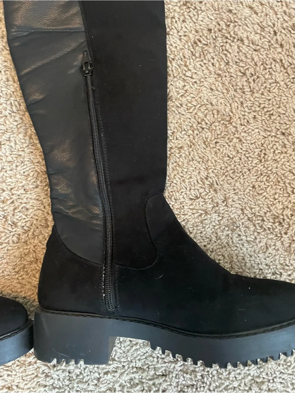 Cklass Woman’s Tall Boots with Lug Sole Sz 8 in gently used condition